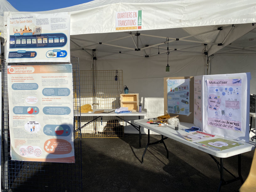 Mini-exposition sur l'upcycling à l'île-saint-denis en 2023