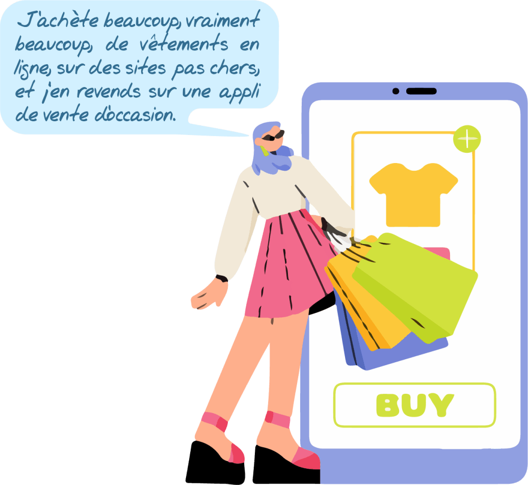 Témoignage d'une habitante sur sa pratique de fast fashion